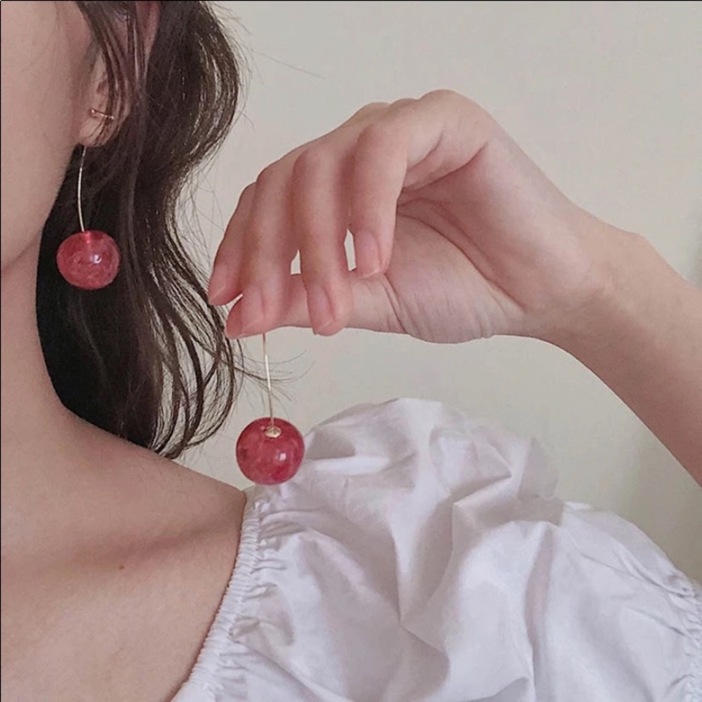 Cherry drop earrings - Picture 8 of 9
